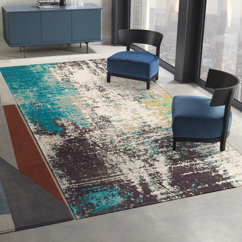 Moderner Aquarelldruckgedruckte Teppich Polyester Teppich Teppichfest -Resistent Innenteppich für die Heimdekoration