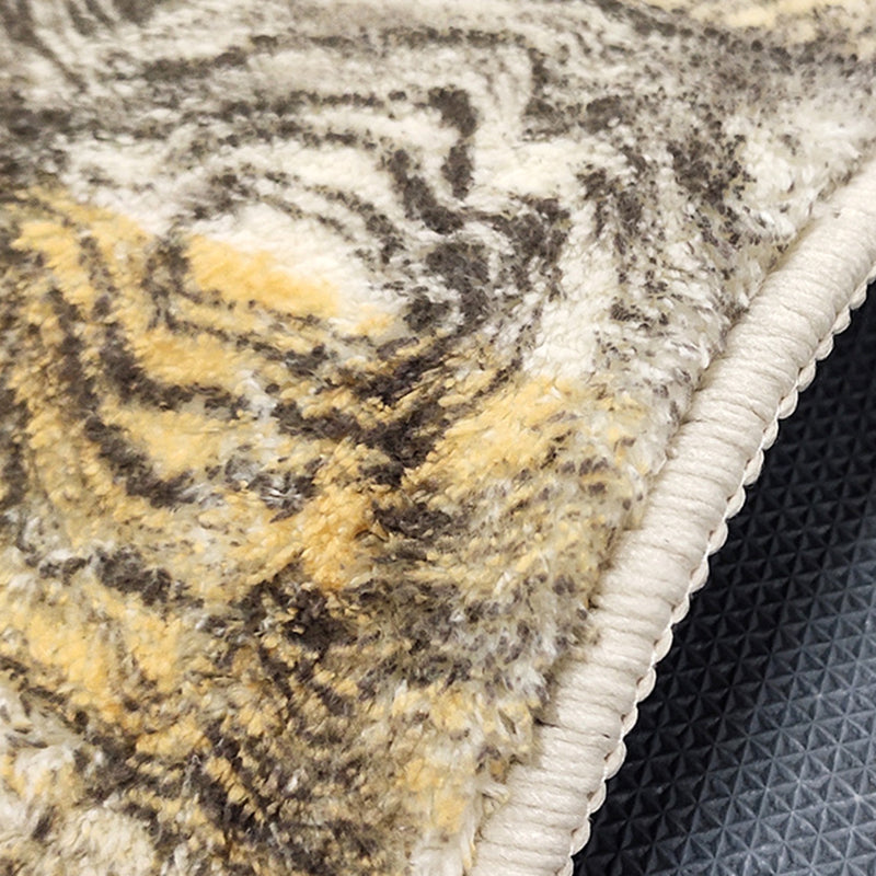 Geel modern tapijt abstract patroon polyester gebied tapijt antislip wasbaar tapijt voor woningdecoratie