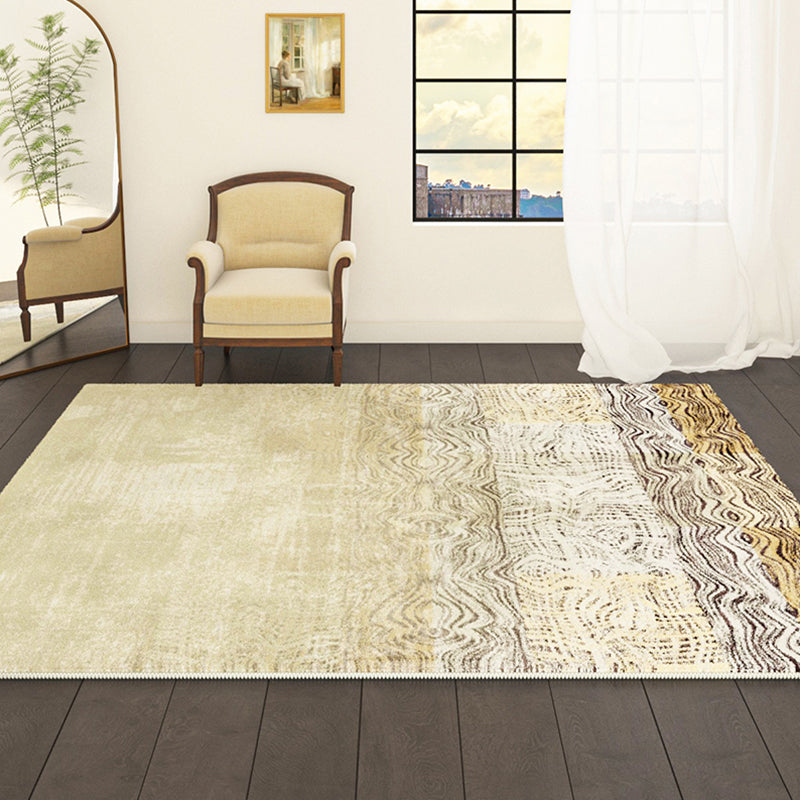 Geel modern tapijt abstract patroon polyester gebied tapijt antislip wasbaar tapijt voor woningdecoratie