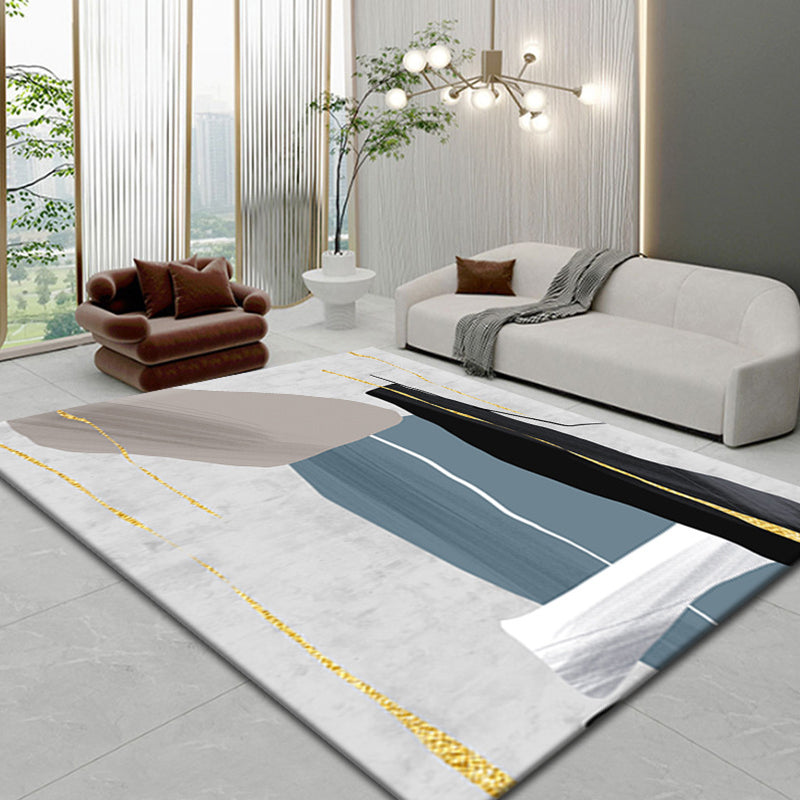 Goud modern tapijten polyester kleurblok binnen tapijt wasbaar tapijt voor woonkamer