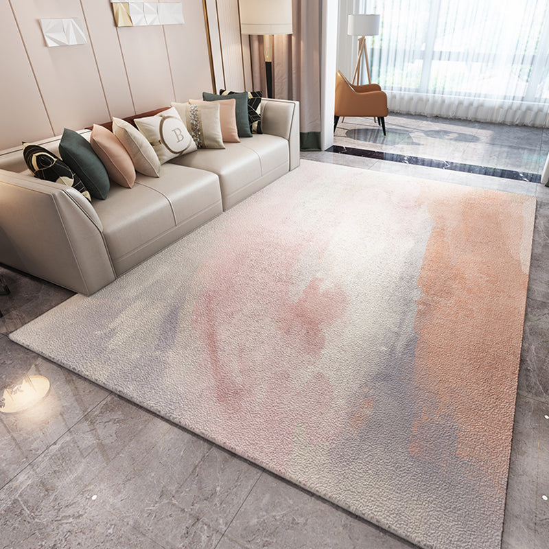 Roze abstracte printruimte Tapijt modern polyester gebied tapijt vlekbestendig vloerkleed voor woningdecoratie