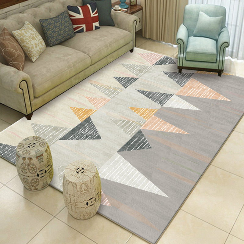 Zwart modern tapijten polyester grafisch gebied tapijt niet-slip achterste tapijt voor salon