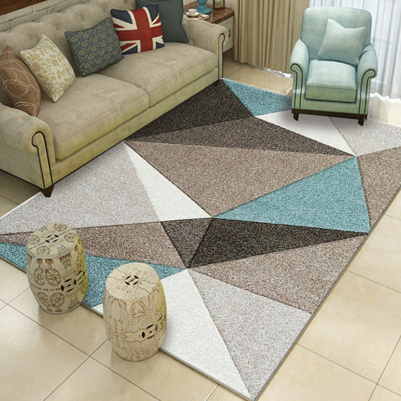 Zwart modern tapijten polyester grafisch gebied tapijt niet-slip achterste tapijt voor salon