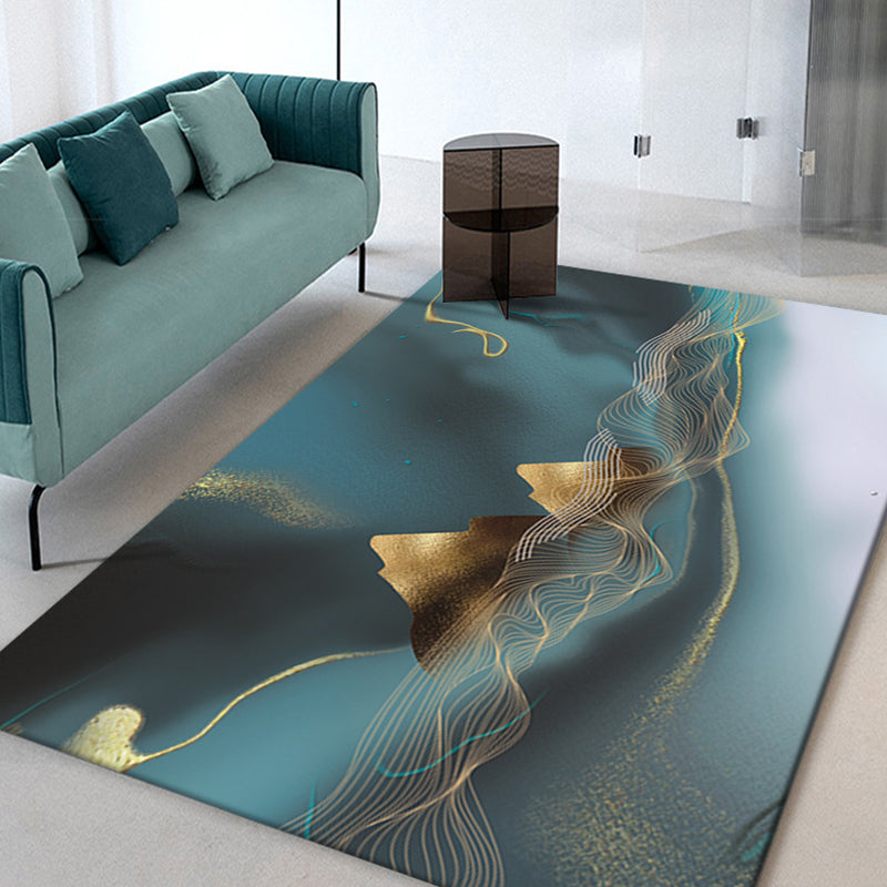 Fancy Abstract Print Area Tapijt Modern Polyester Area Tapijt Non-slip achterste tapijt voor thuisdecoratie