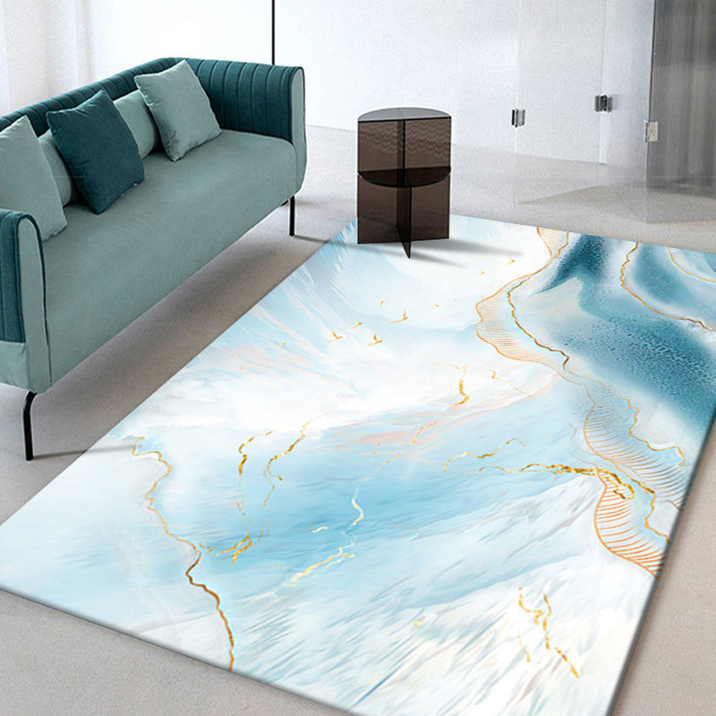 Fancy Abstract Print Area Tapijt Modern Polyester Area Tapijt Non-slip achterste tapijt voor thuisdecoratie