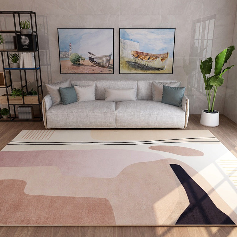 Bruin modern tapijt contrast kleur tapijt niet-slip achterste tapijt voor woningdecoratie