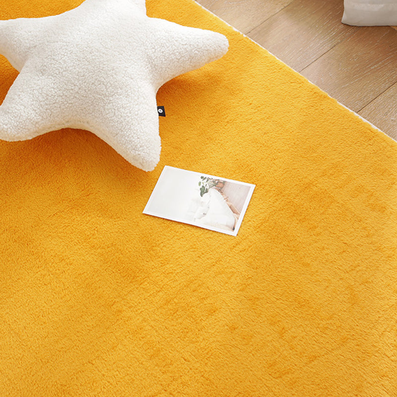 Tappeto giallo tappeto in poliestere solido tappeto tappeto anti-slip easy care tappeto per camera da letto