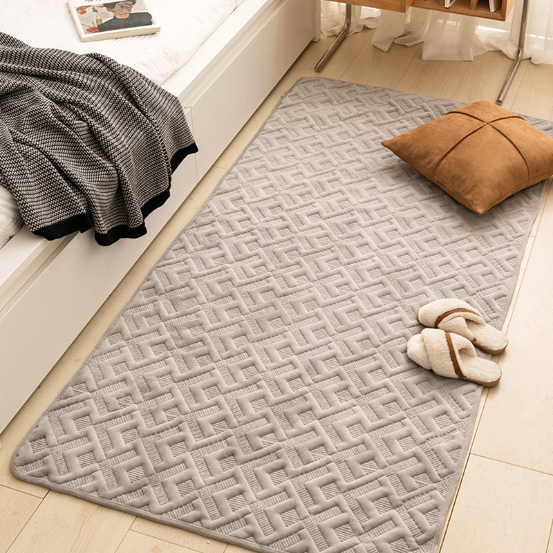 Tapis rose de couleur un tapis en polyester moderne tapis de support sans glissement pour décoration intérieure