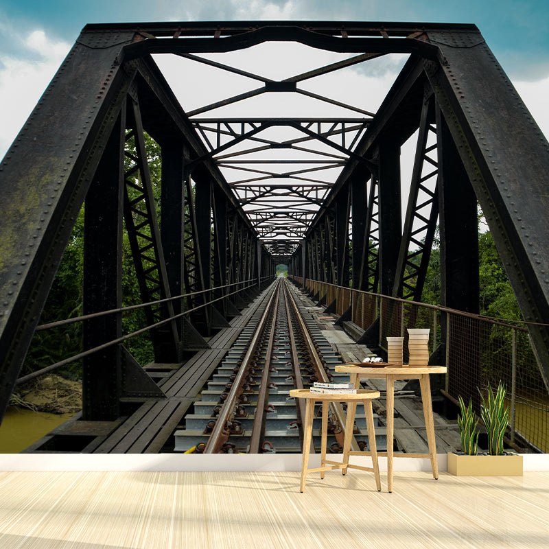 Space Extension Wall Mural Wallpaper Mildew Resistant Wall Covering for Home