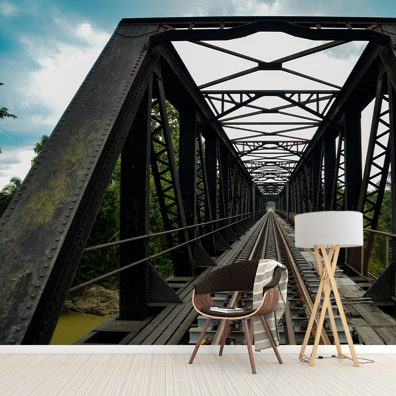 Space Extension Wall Mural Wallpaper Mildew Resistant Wall Covering for Home