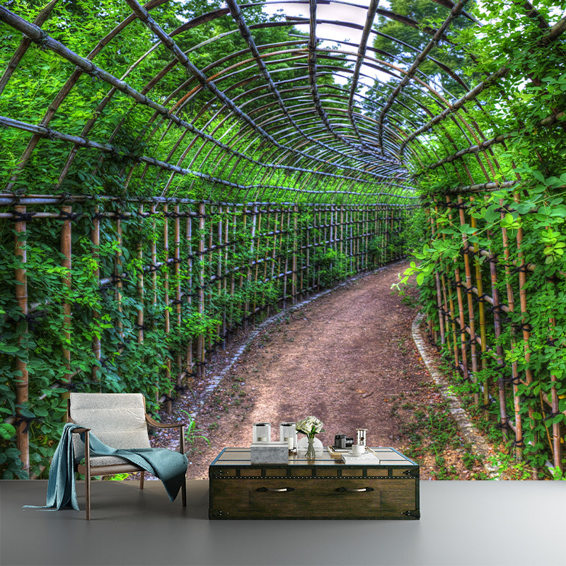 Space Extension Mural Wallpaper Mildew Resistant Wall Covering for Room