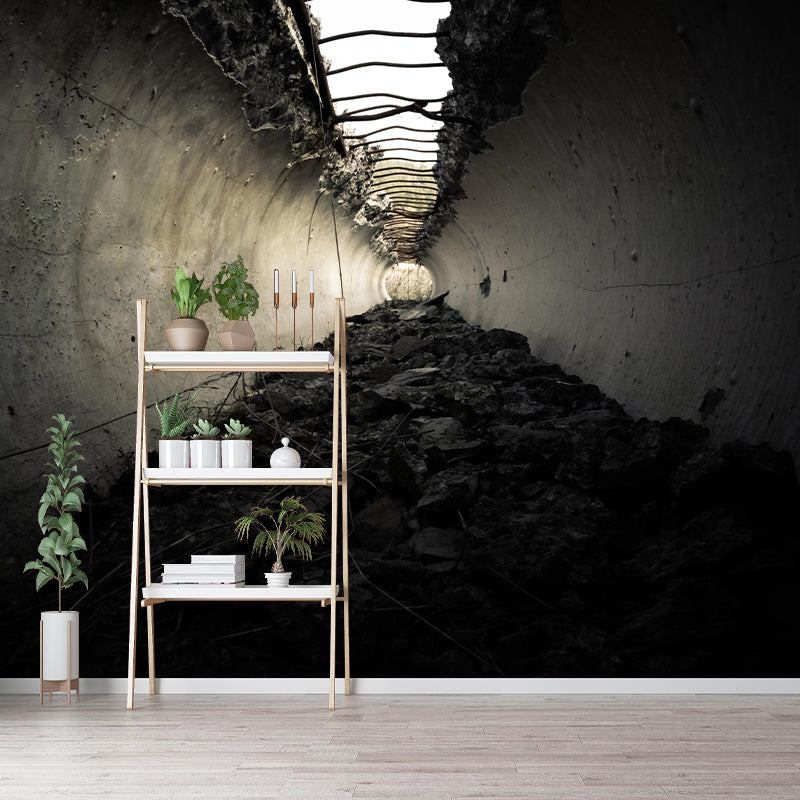 Space Extension Mural Wallpaper Mildew Resistant Wall Covering for Room