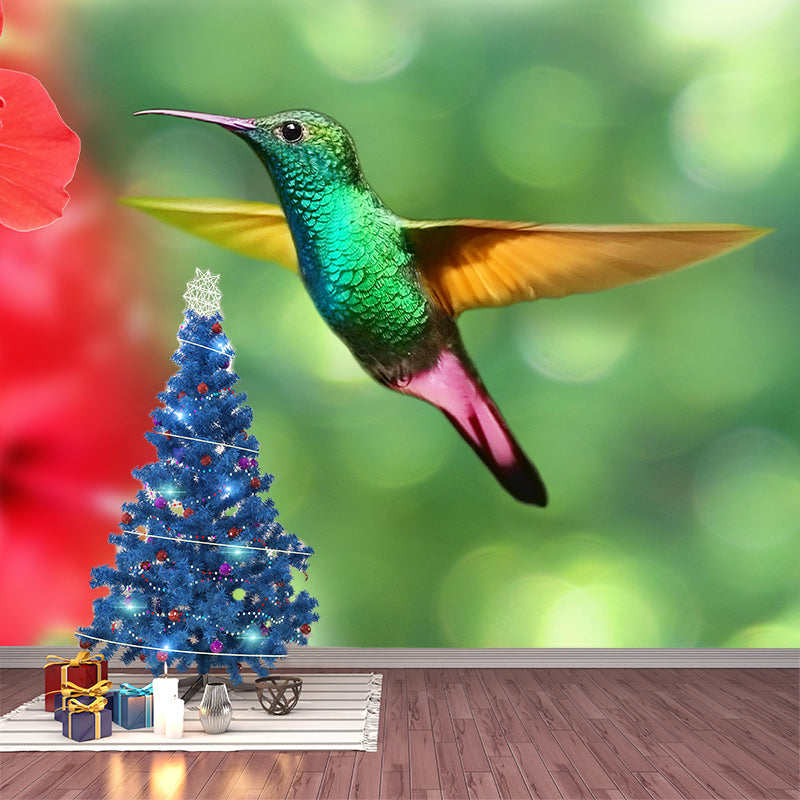 Hummingbird Wall Mural Wallpaper Mildew Resistant Wall Covering for Decoration