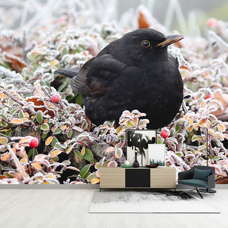 Lovely Bird Wall Mural Wallpaper Mildew Resistant Wall Covering for Decoration