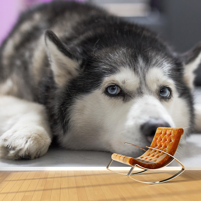 Lovely Dog Wall Mural Wallpaper Mildew Resistant Wall Covering for Decoration