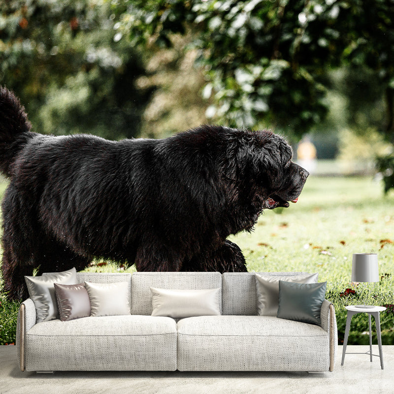 Lovely Dog Wall Mural Wallpaper Mildew Resistant Wall Covering for Decoration