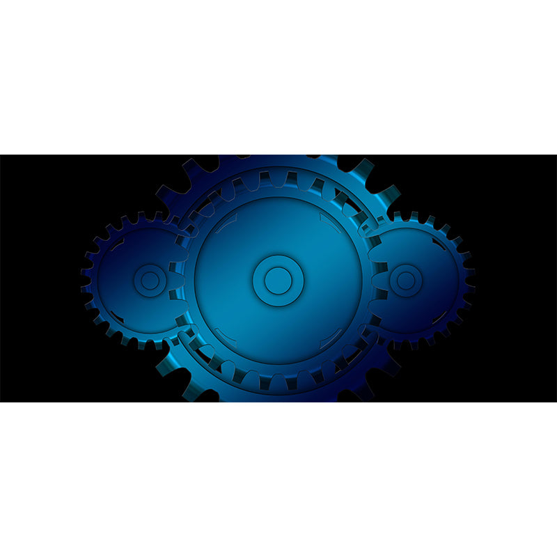 Industrial Gear Wall Mural Wallpaper Mildew Resistant Wall Covering for Repair Shop