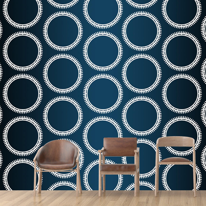 Industrial Gear Mural Wallpaper Mildew Resistant Wall Covering for Decoration