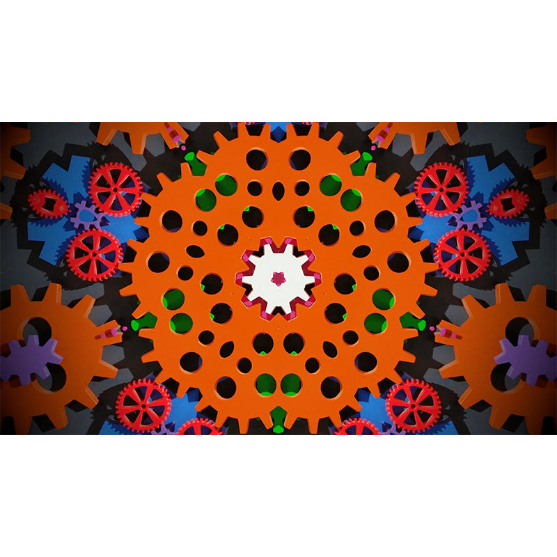 Industrial Gear Wall Mural Wallpaper Mildew Resistant Wall Covering for Decoration