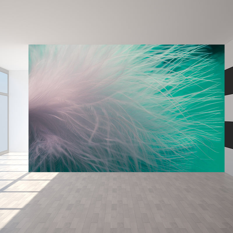 Beautiful Bird Feather Wall Mural Wallpaper Mildew Resistant Wall Covering for Decoration