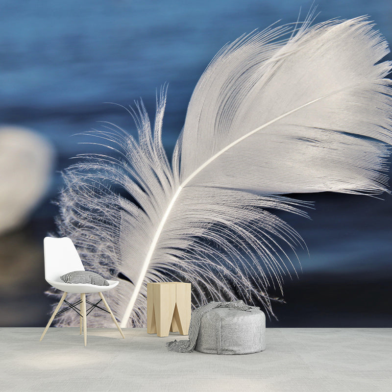 Feather Wall Mural Wallpaper Mildew Resistant Wall Covering for Decoration