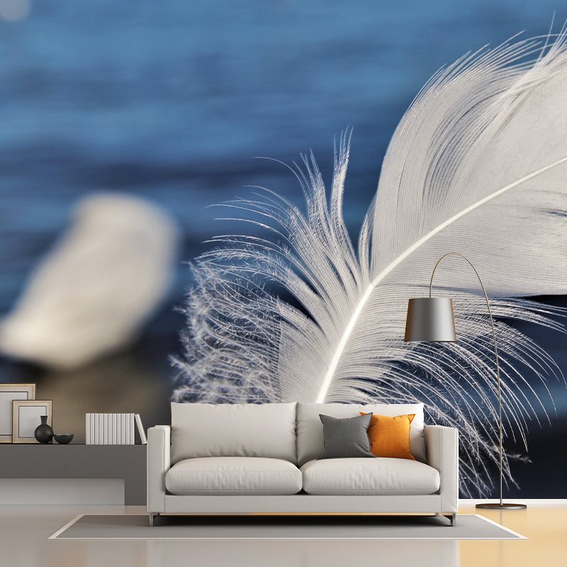 Feather Wall Mural Wallpaper Mildew Resistant Wall Covering for Decoration