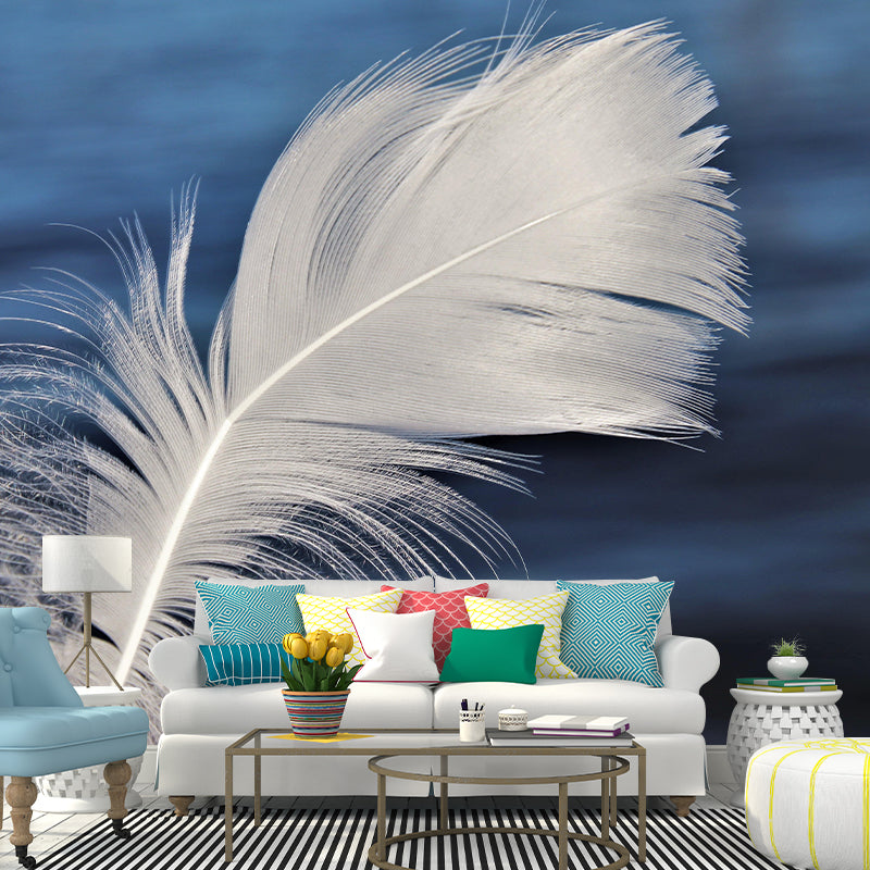 Feather Wall Mural Wallpaper Mildew Resistant Wall Covering for Decoration
