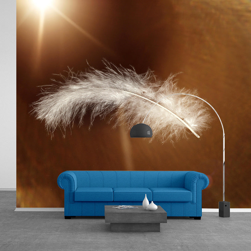 Feather Wall Mural Wallpaper Mildew Resistant Wall Covering for Decoration