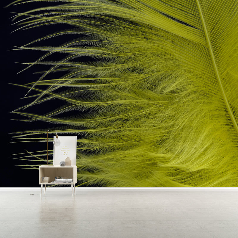 Feather Wall Mural Wallpaper Mildew Resistant Wall Covering for Bedroom