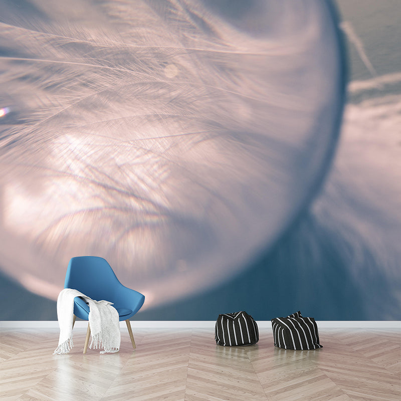 Feather Wall Mural Wallpaper Mildew Resistant Wall Covering for Bedroom