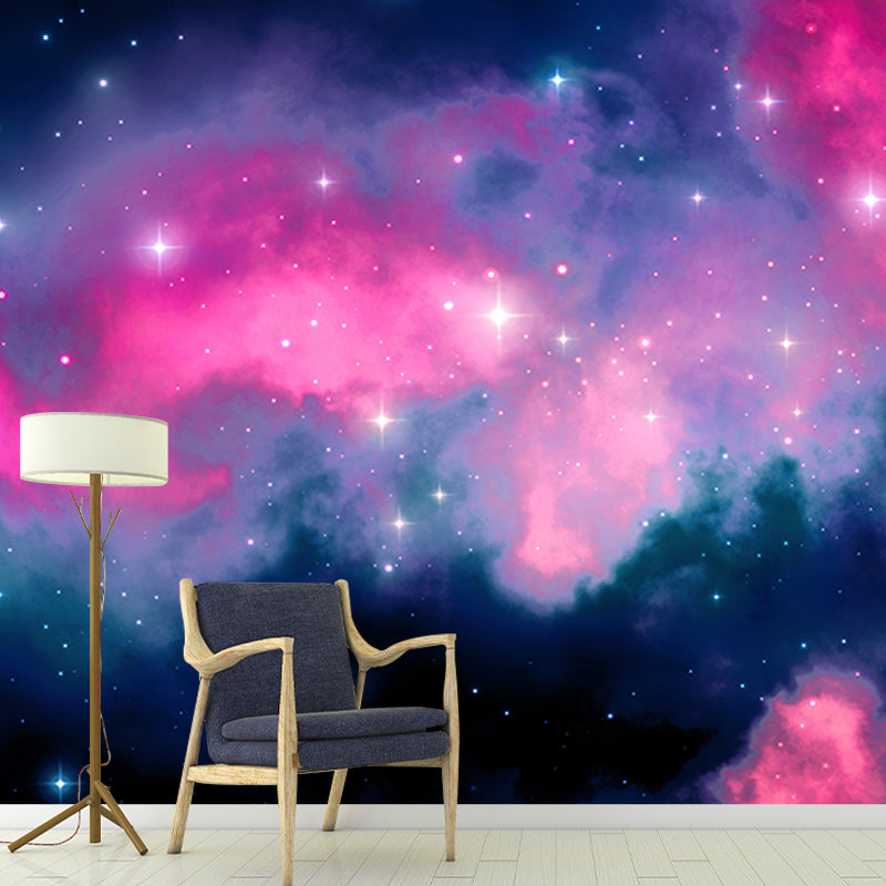 Dazzling Stars Universe Mural Wallpaper Personalized Size Wall Covering for Bedroom