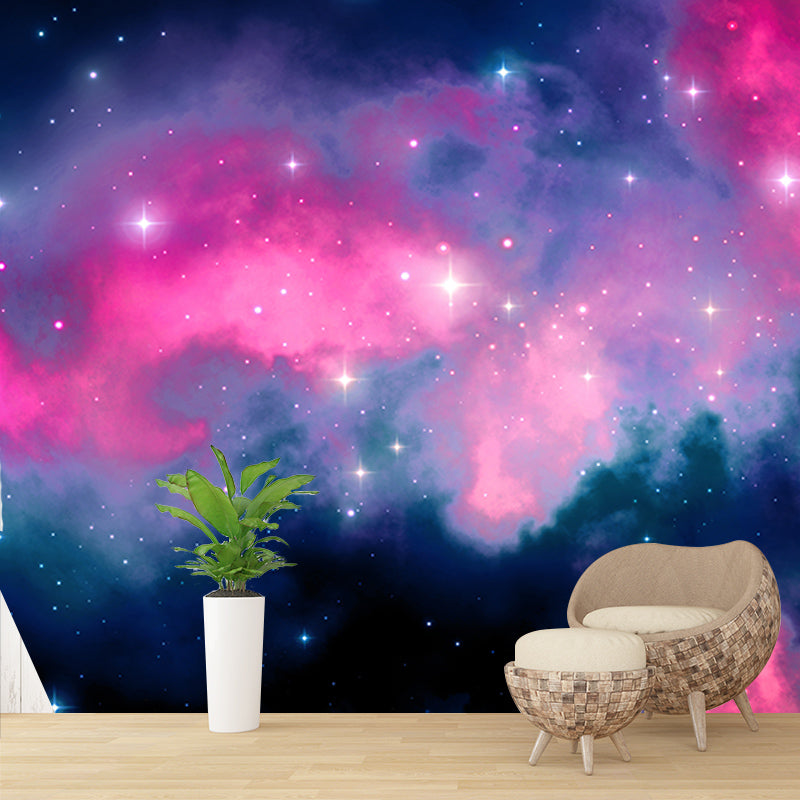 Dazzling Stars Universe Mural Wallpaper Personalized Size Wall Covering for Bedroom