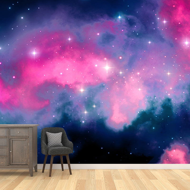Dazzling Stars Universe Mural Wallpaper Personalized Size Wall Covering for Bedroom