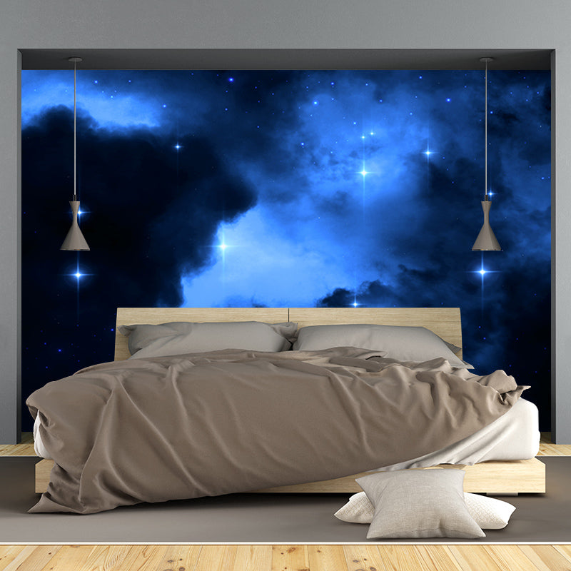 Outer Space Mural Wallpaper Personalized Size Wall Covering for Bedroom