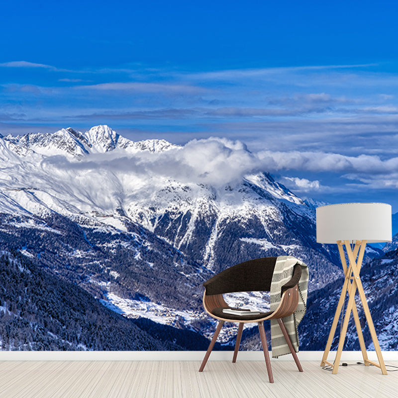 Alpine Wall Mural Stain Resistant Living Room Wall Decor, Made to Measure