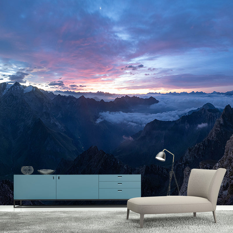 Alpine Photo Mural Stain-Resistant Wall Decor for Guest Room, Personalized Size