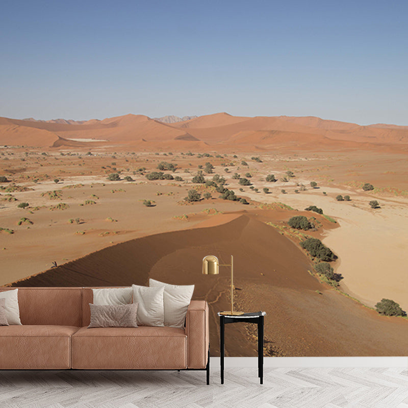 Desolate Desert Landscape Wall Mural for Dining Room Wall Decor, Made to Measure