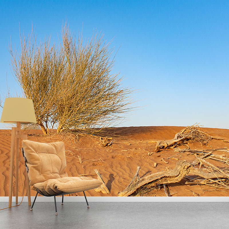 Desolate Desert Landscape Wall Mural for Dining Room Wall Decor, Made to Measure