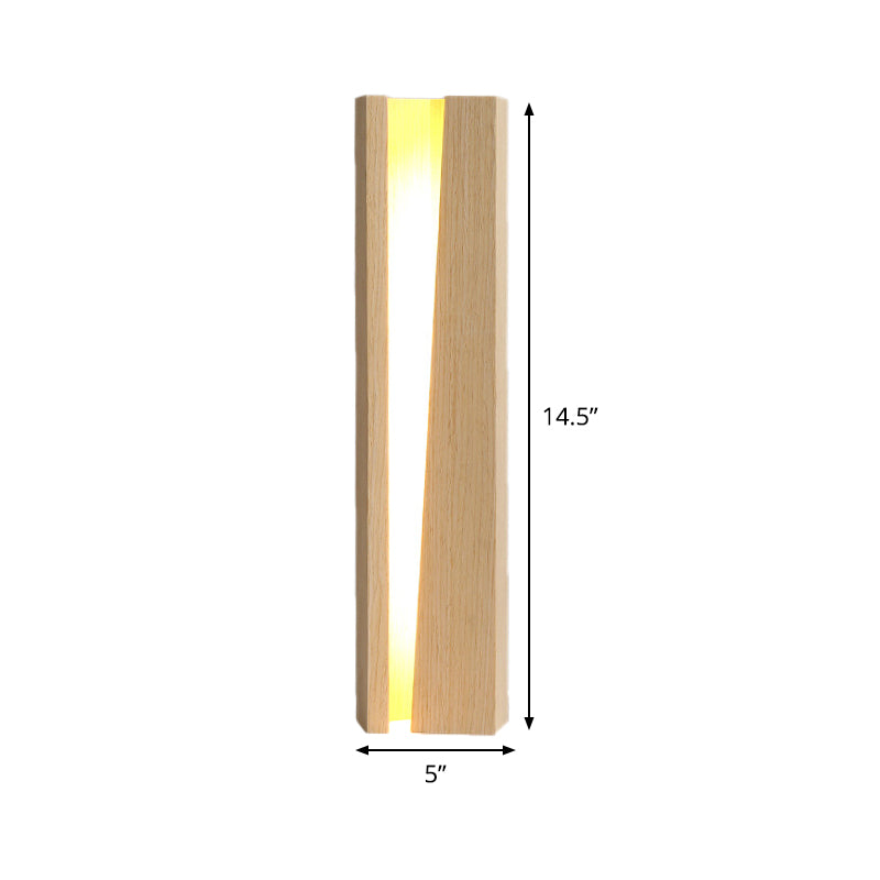 Modernisme ombré Éclairage en bois LED Small de bureau lampe en beige pour le salon