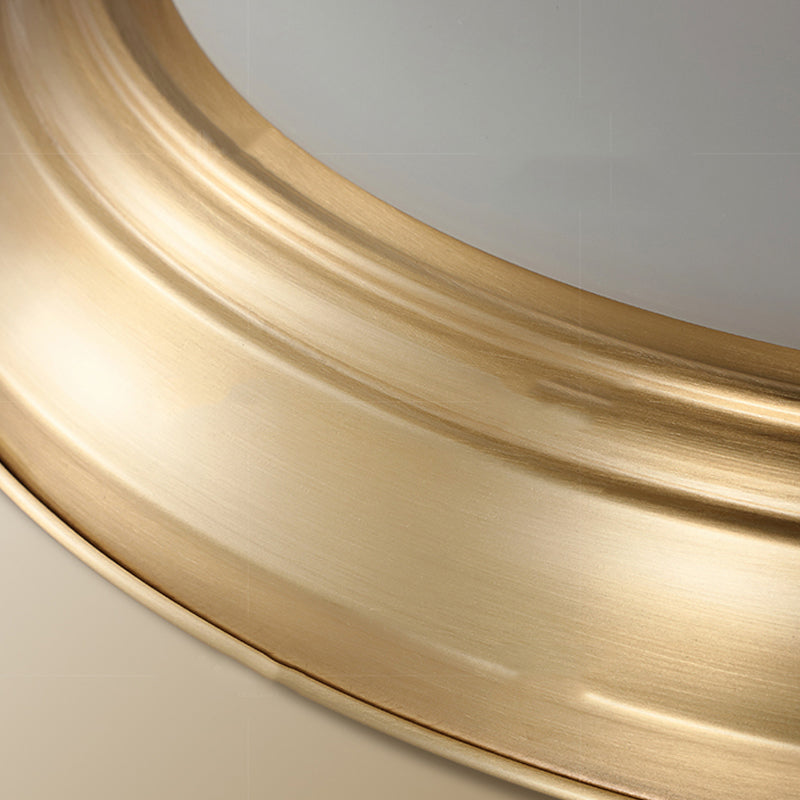 Glas-Bronze-Deckenleuchte im Kolonialstil, Kupferschale, Unterputzmontage für Innenräume