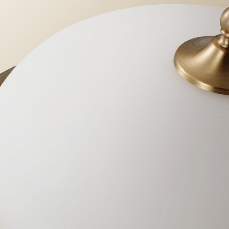 Glas-Bronze-Deckenleuchte im Kolonialstil, Kupferschale, Unterputzmontage für Innenräume