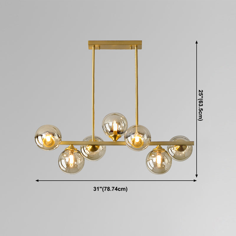 Globe Island Lighting Fixtures Modern Glass Pendant Lighting