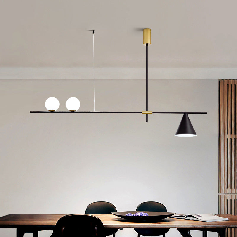 Contemporary Style Spherical Shape Island Lighting Glass Island Lighting Fixtures