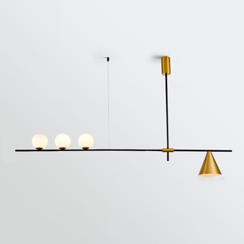 Contemporary Style Spherical Shape Island Lighting Glass Island Lighting Fixtures