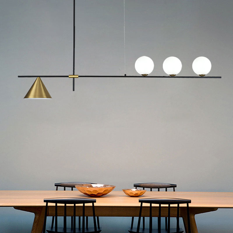 Contemporary Style Spherical Shape Island Lighting Glass Island Lighting Fixtures