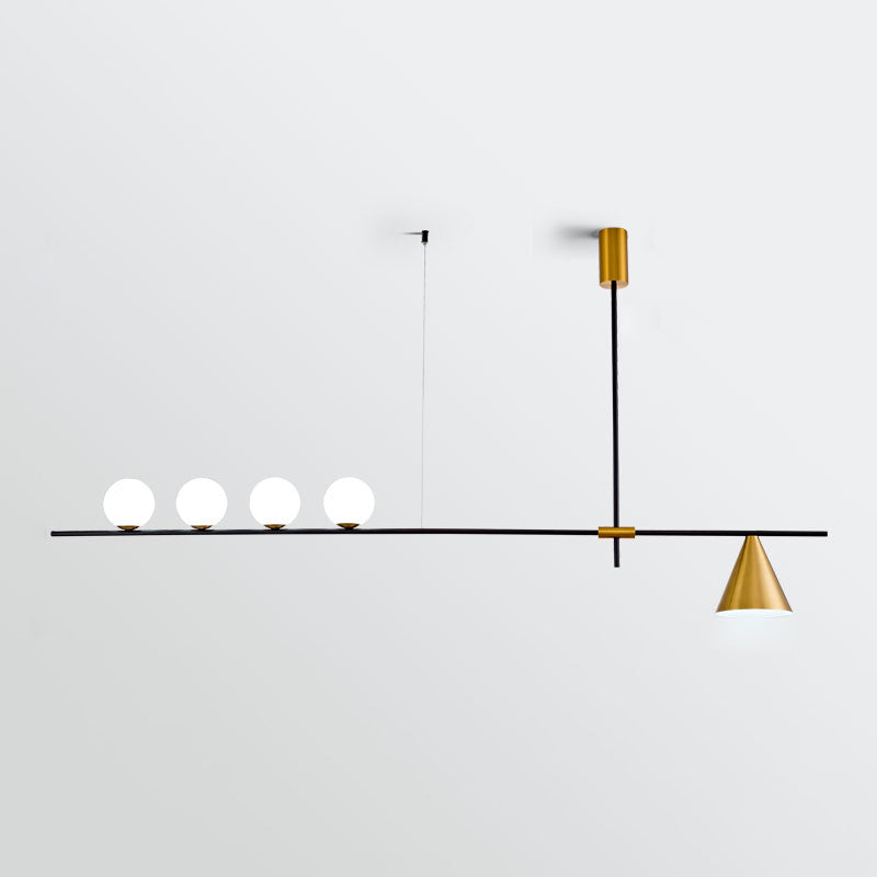 Contemporary Style Spherical Shape Island Lighting Glass Island Lighting Fixtures