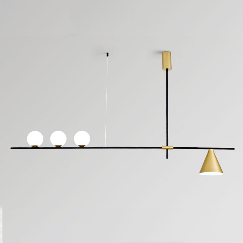 Contemporary Style Spherical Shape Island Lighting Glass Island Lighting Fixtures