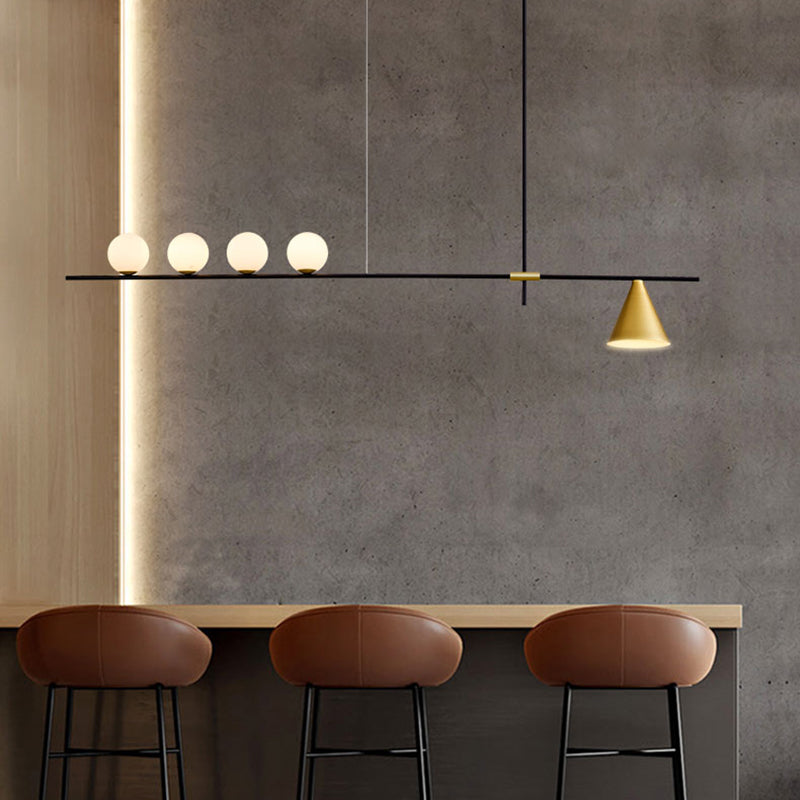 Contemporary Style Spherical Shape Island Lighting Glass Island Lighting Fixtures