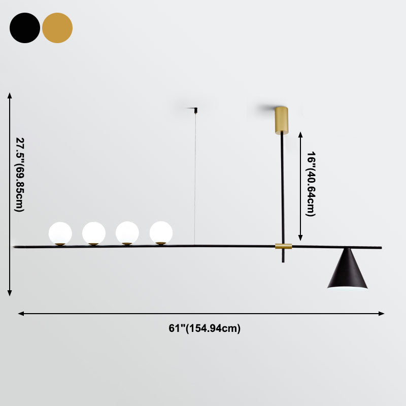 Contemporary Style Spherical Shape Island Lighting Glass Island Lighting Fixtures