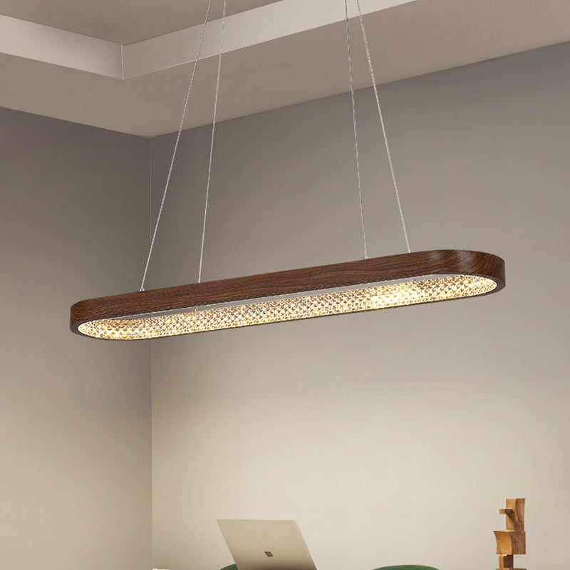 1 Light Oval Island Lights Contemporary Metal Island Pendants for Kitchen